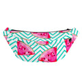 Teal Chevron Watermelon Pattern Print Fanny Pack