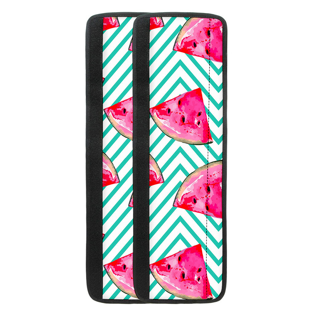 Teal Chevron Watermelon Pattern Print Refrigerator Handle Covers