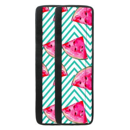 Teal Chevron Watermelon Pattern Print Refrigerator Handle Covers