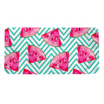 Teal Chevron Watermelon Pattern Print Towel