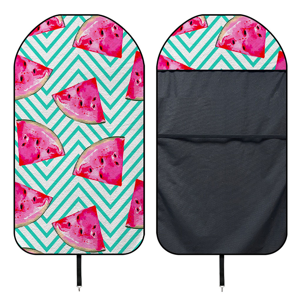 Teal Chevron Watermelon Pattern Print Waterproof Car Seat Cover