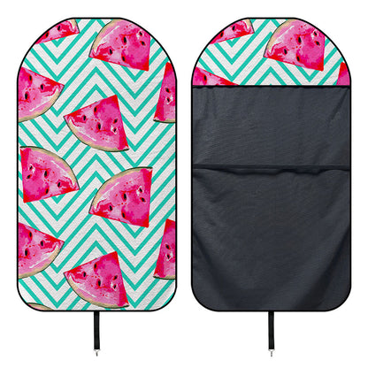 Teal Chevron Watermelon Pattern Print Waterproof Car Seat Cover