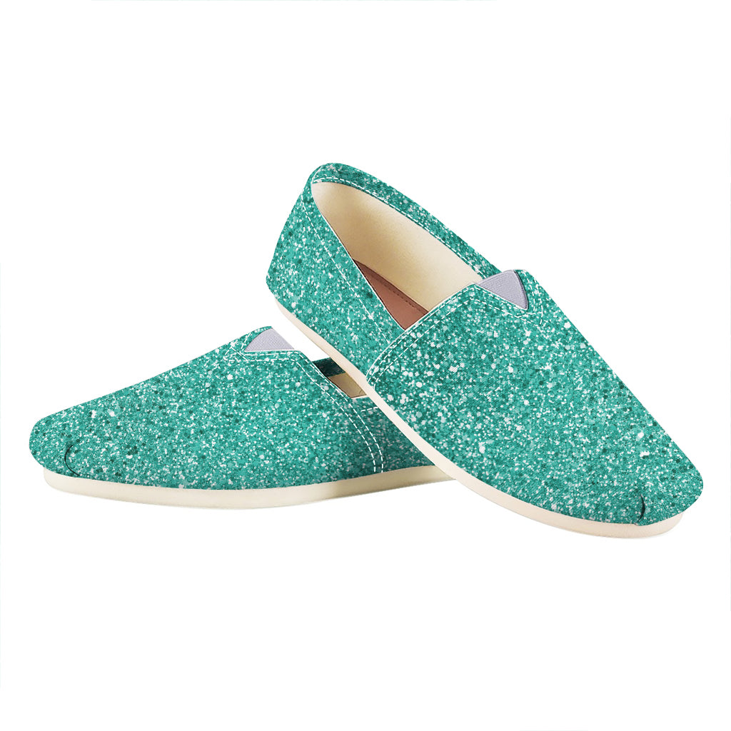 Teal Glitter Artwork Print (NOT Real Glitter) Casual Shoes