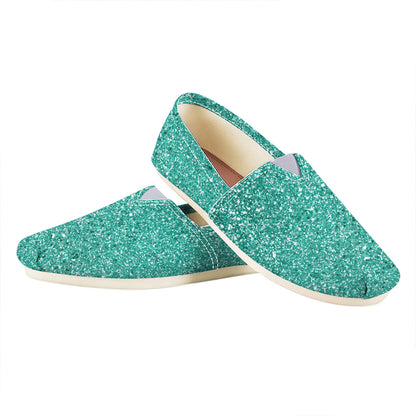 Teal Glitter Artwork Print (NOT Real Glitter) Casual Shoes