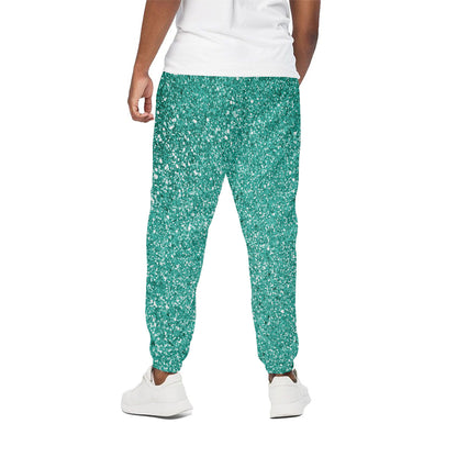Teal Glitter Artwork Print (NOT Real Glitter) Cotton Pants