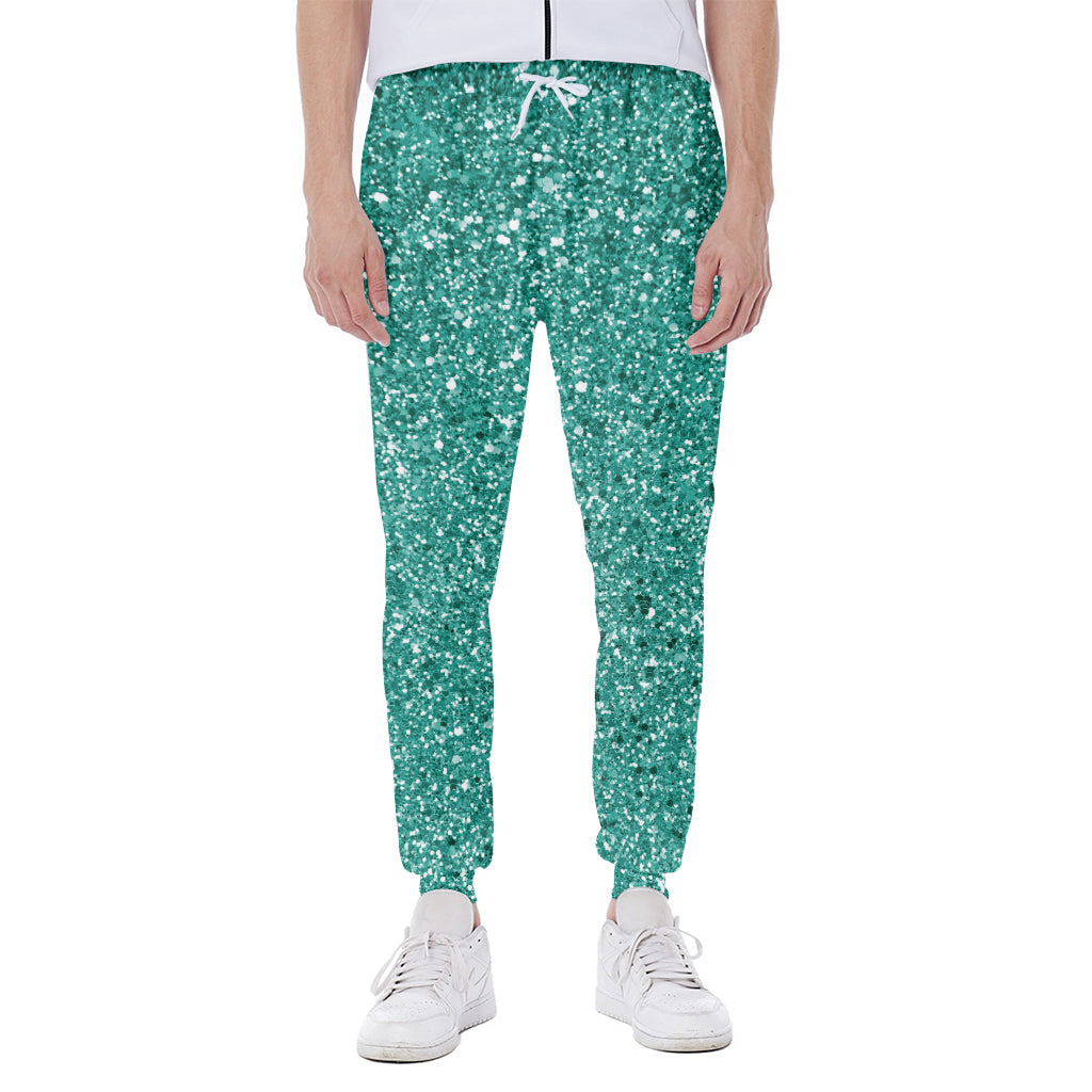Teal Glitter Artwork Print (NOT Real Glitter) Scuba Joggers