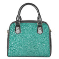 Teal (NOT Real) Glitter Print Shoulder Handbag