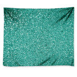 Teal Glitter Artwork Print (NOT Real Glitter) Tapestry