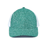 Teal Glitter Artwork Print (NOT Real Glitter) White Mesh Trucker Cap