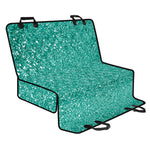 Teal (NOT Real) Glitter Print Pet Car Back Seat Cover