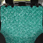 Teal (NOT Real) Glitter Print Pet Car Back Seat Cover