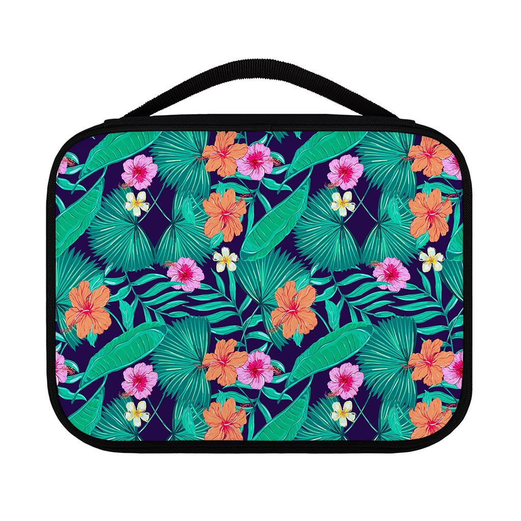 Teal Hawaiian Leaf Flower Pattern Print Classic Bible Case