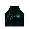 Teal Heartbeat Print Adjustable Apron