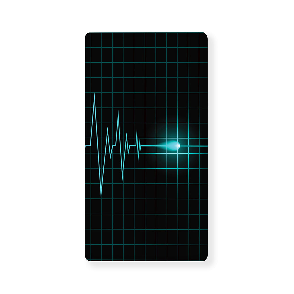 Teal Heartbeat Print Baby Crib Sheet
