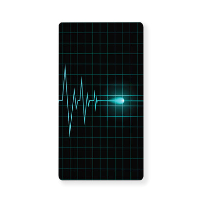 Teal Heartbeat Print Baby Crib Sheet