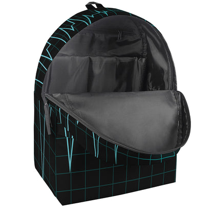 Teal Heartbeat Print Backpack