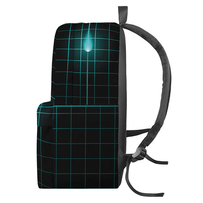 Teal Heartbeat Print Backpack