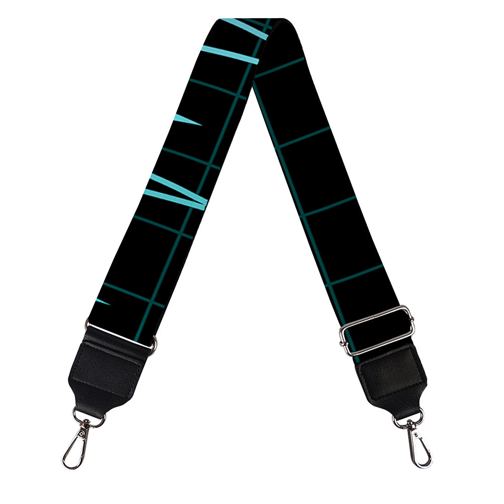 Teal Heartbeat Print Bag Strap
