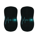 Teal Heartbeat Print Bar Stool Covers