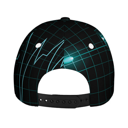 Teal Heartbeat Print Baseball Cap