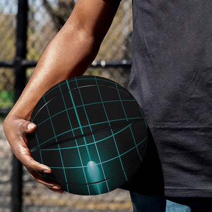 Teal Heartbeat Print Basketball