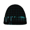 Teal Heartbeat Print Beanie