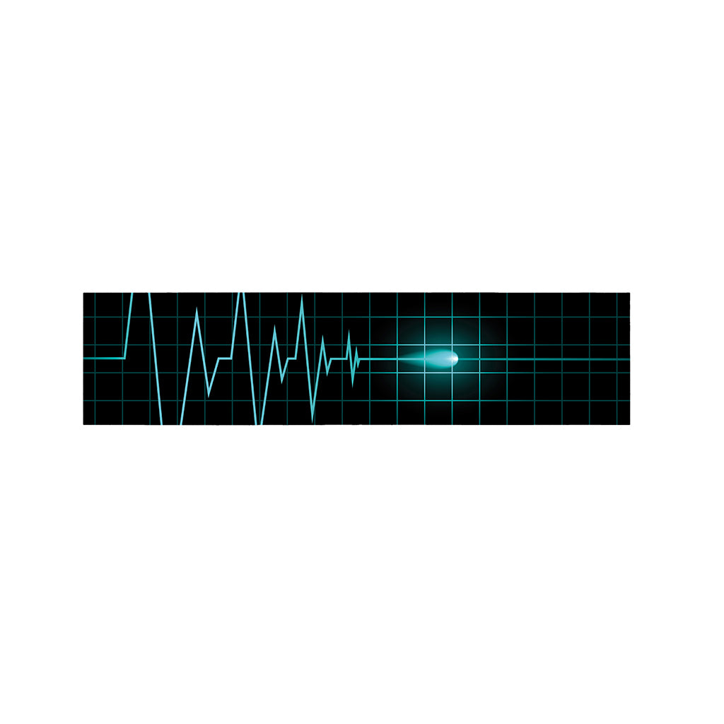 Teal Heartbeat Print Bed Runner