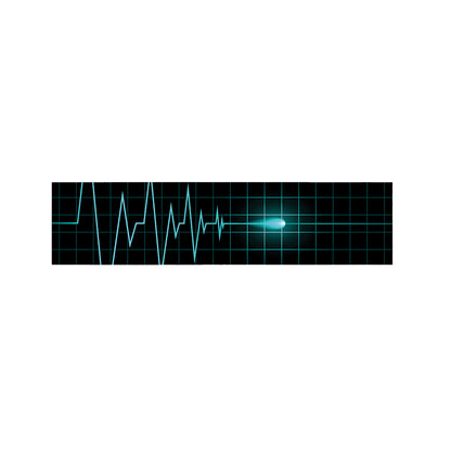 Teal Heartbeat Print Bed Runner