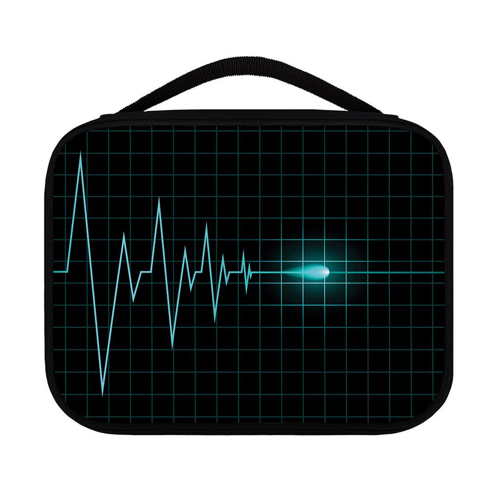 Teal Heartbeat Print Classic Bible Case