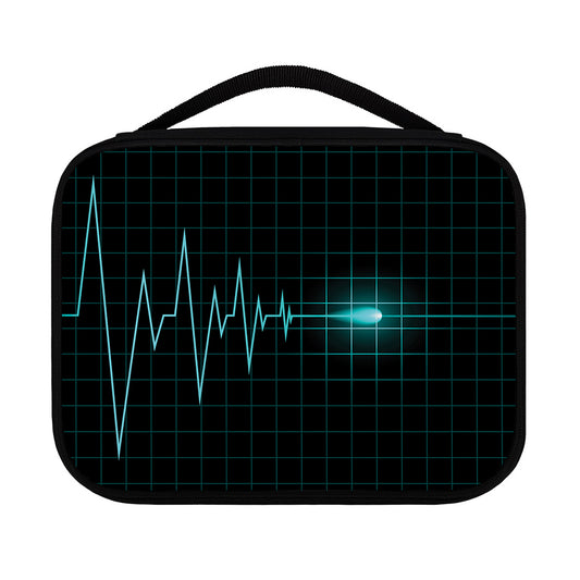 Teal Heartbeat Print Classic Bible Case