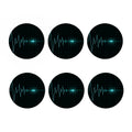 Teal Heartbeat Print Coaster Set
