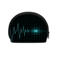 Teal Heartbeat Print Coin Purse