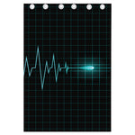 Teal Heartbeat Print Curtain