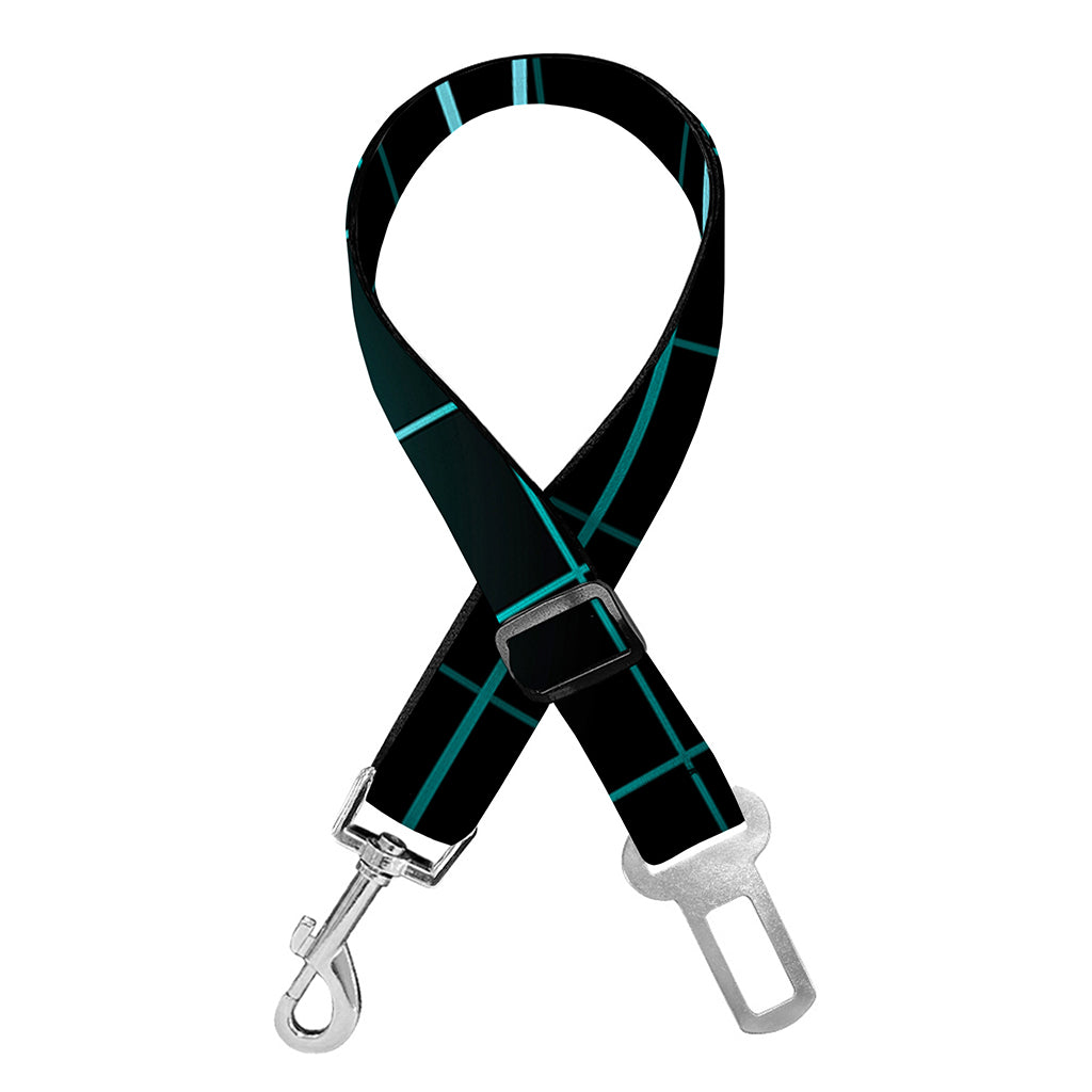 Teal Heartbeat Print Dog Seat Belt