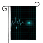 Teal Heartbeat Print House Flag