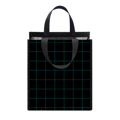 Teal Heartbeat Print Insulated Lunch Tote