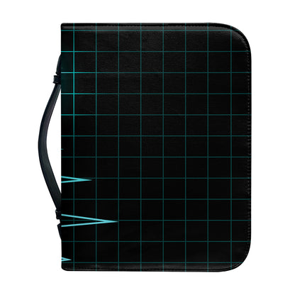 Teal Heartbeat Print Leather Bible Cover