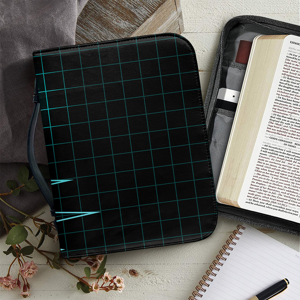 Teal Heartbeat Print Leather Bible Cover