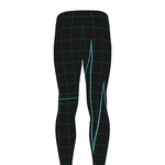 Teal Heartbeat Print Men's leggings