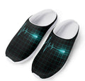 Teal Heartbeat Print Mesh Casual Shoes