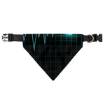 Teal Heartbeat Print Over The Collar Dog Bandana
