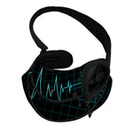 Teal Heartbeat Print Pet Sling Carrier