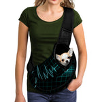 Teal Heartbeat Print Pet Sling Carrier