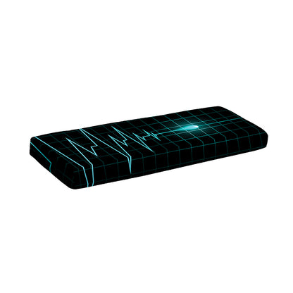Teal Heartbeat Print Piano Keyboard Cover