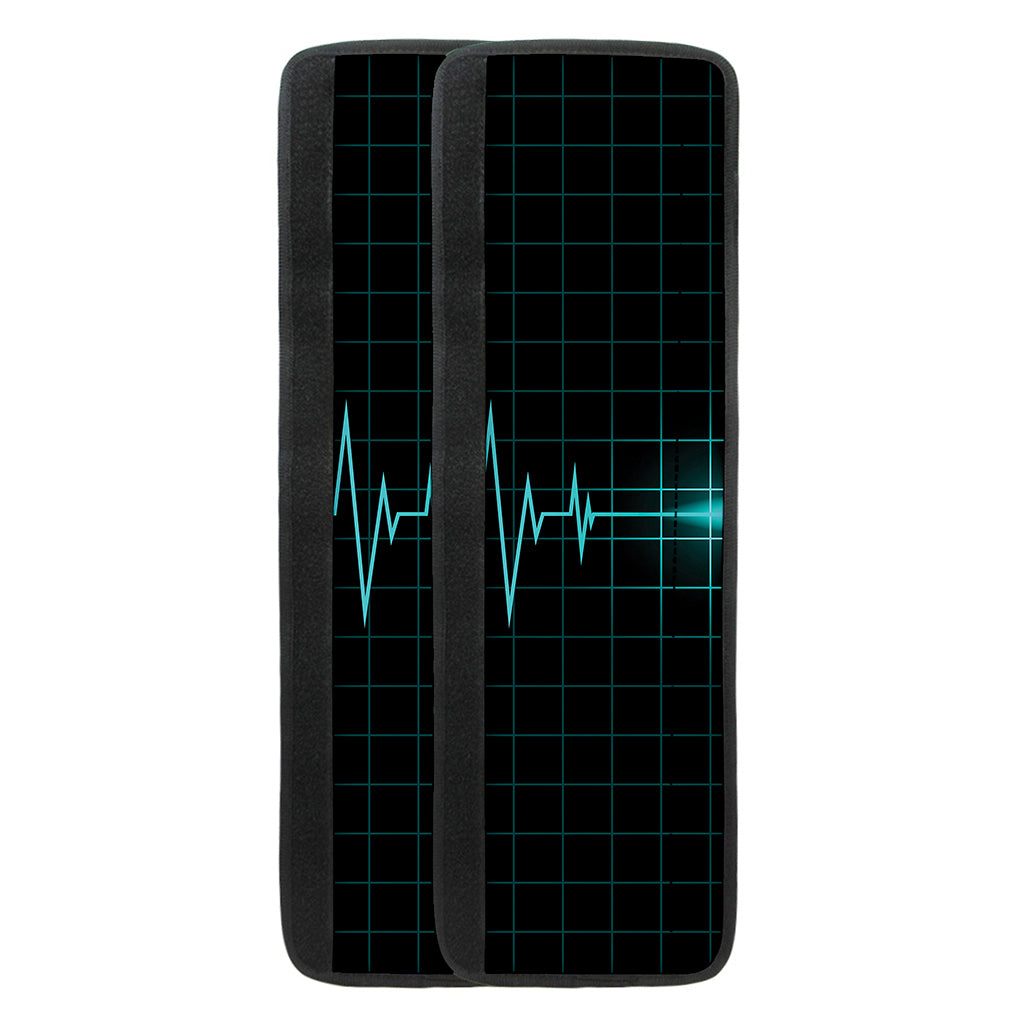 Teal Heartbeat Print Refrigerator Handle Covers