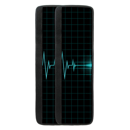 Teal Heartbeat Print Refrigerator Handle Covers
