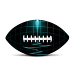 Teal Heartbeat Print Rugby Ball