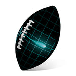 Teal Heartbeat Print Rugby Ball