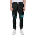 Teal Heartbeat Print Joggers