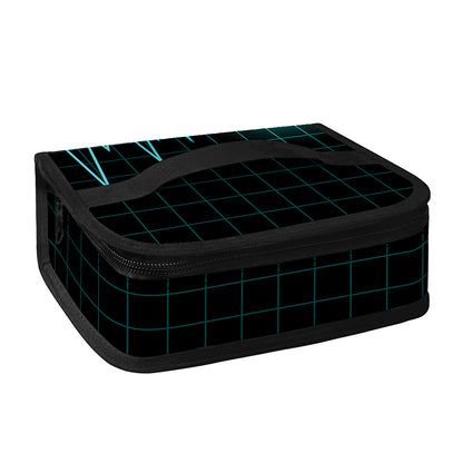 Teal Heartbeat Print Small Lunch Bag